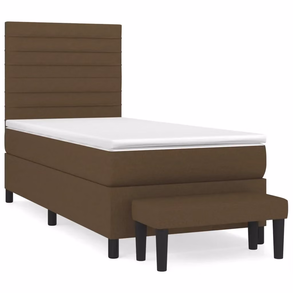 Letto Ibrido con Giroletto a Molle e Materasso vidaXL, Marrone e Bianco, L/P/H: 100 x 200 x 203 cm – 2