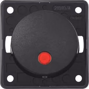 Berker 937622535 Interruttore a bilanciere 12 V con lente rossa antracite, opaco Integro Flow/Pure