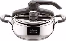Pentola a pressione Lagostina Briosa Lago Easy'Up in acciaio inox 18/10 color argento, capacità 3,5 l