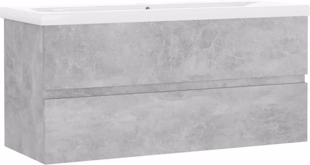 Mobile con Lavabo | Armadio Lavabo Integrato Grigio Cemento in Legno Multistrato