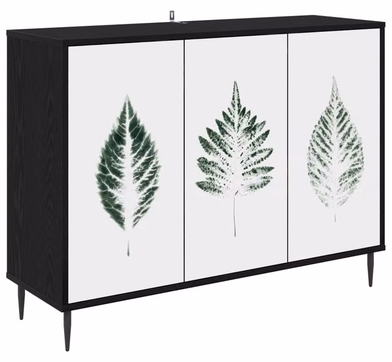 Mobile bar HANAU, finitura effetto legno di quercia scura, dimensioni 102 x 33 x 76 cm