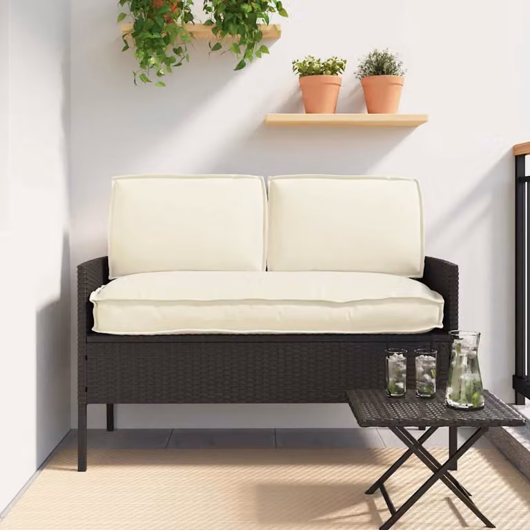 Set di Cuscini vidaXL in Tessuto Oxford Idrorepellente Beige, L 120 x P 50 x H 52 cm
