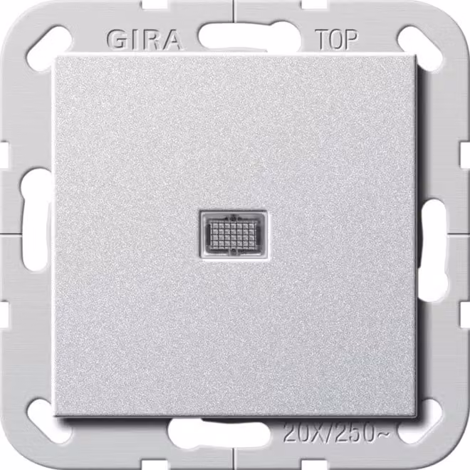 Gira 283426 Interruttore a bilanciere Off 2p di comando 20 A Sistema 55 Colore alluminio