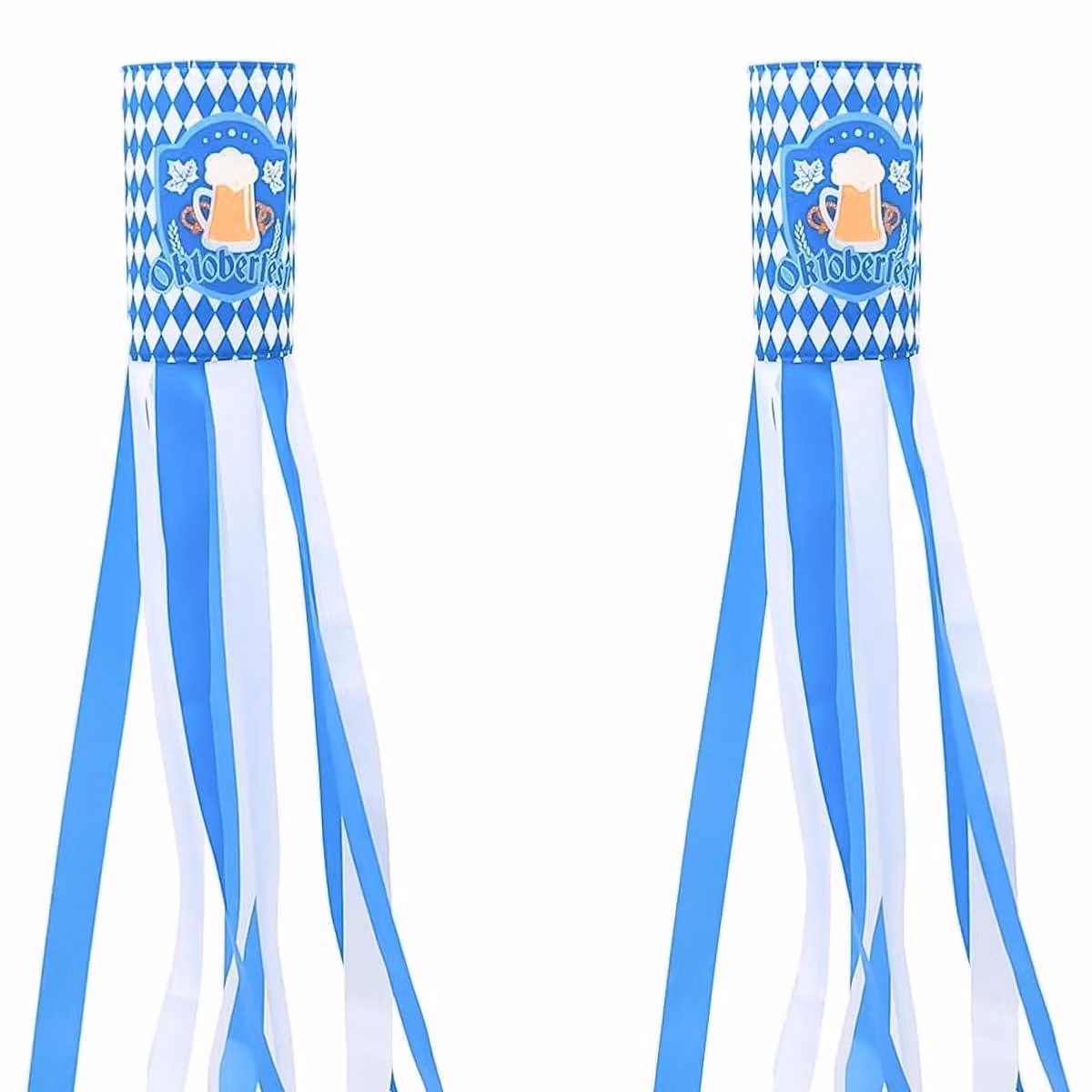 Set di 2 sacchi a vento a tema , 100 cm, in poliestere, blu e bianco