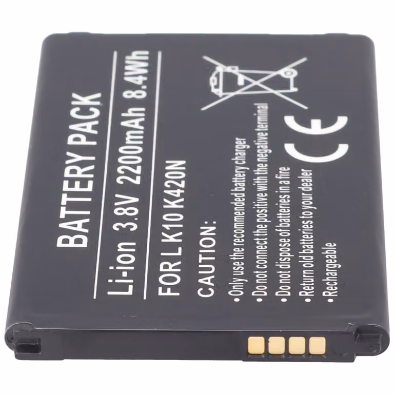 Batteria adatta per LG K10 K420N, BL-45A1H, EAC63158301, Li-Ion, 3,8V, 2200mAh, 8,4Wh, incl. chip IC