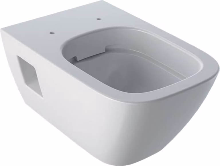Geberit Renova Nr. 1 Plan WC suspendu cuvette profonde, sans rebord, suspendu, forme partiellement fermée, 500.378.01.1, 500.378.01.1
