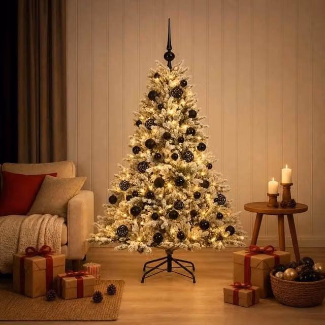 Albero di Natale artificiale con palline 150 cm 150 LED 3465562
