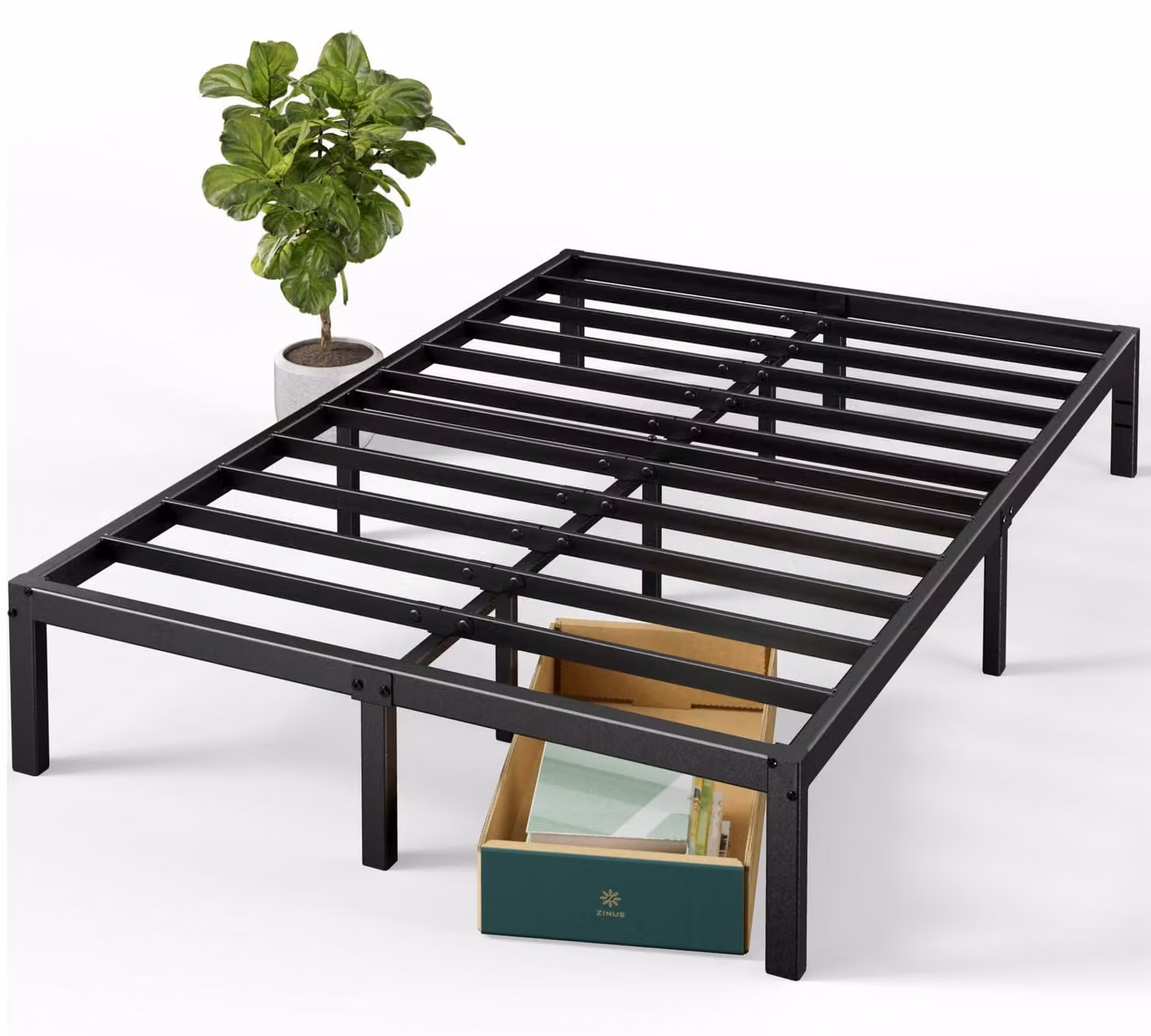Struttura del letto in metallo, altezza 36 cm, acciaio, dimensioni 150x190 cm, portata massima 320 kg, montaggio semplice