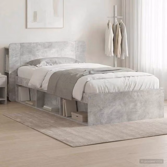 Letto con contenitore e cassetti vidaXL in tessuto Grigio, L: 75 cm, P: 190 cm, H: 211,5 cm