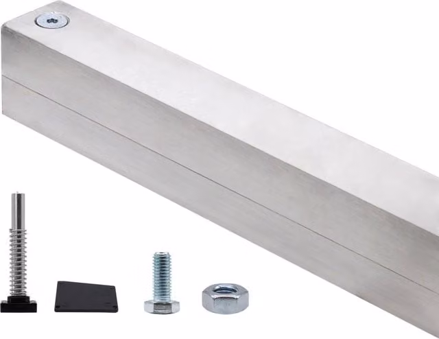 Sistema di abbattimento parziale Dieffematic con 2 ante antipanico 612 e sfondamento di emergenza, colore argento