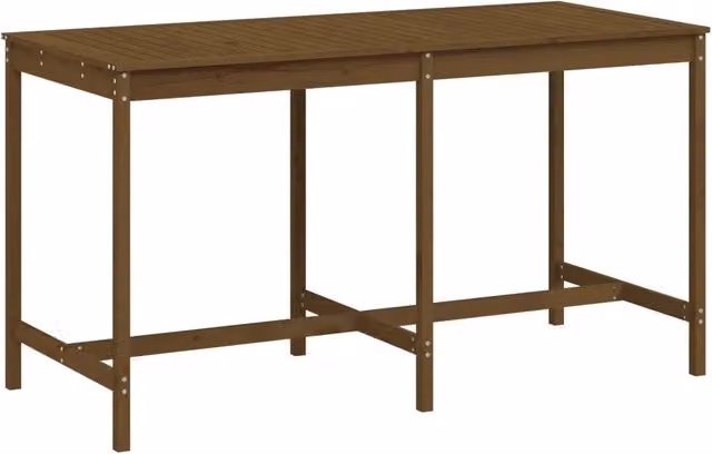 Tavolo da giardino rettangolare in legno di pino marrone L: 203,5 cm, P: 90 cm, H: 110 cm