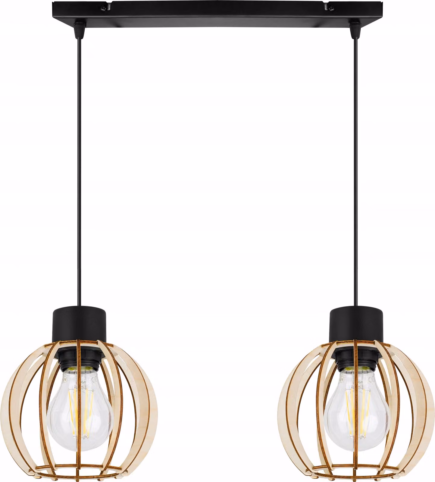 Moderna Lampada A Sospensione A Led In Legno