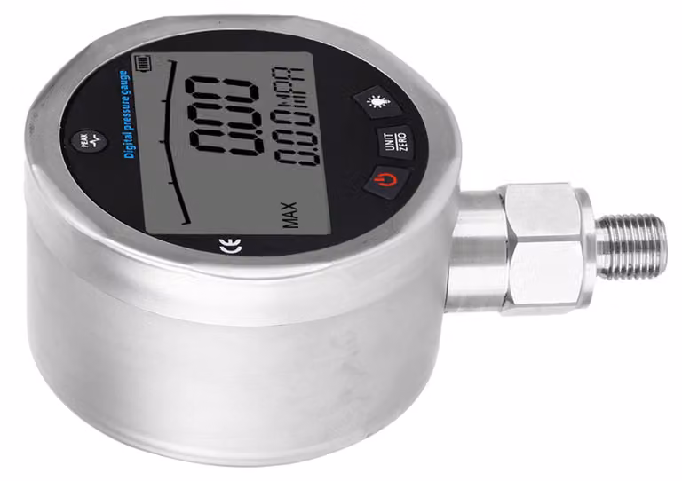 Manometro digitale G1/4, 0-40 MPa, con display LCD, per acqua/aria/olio