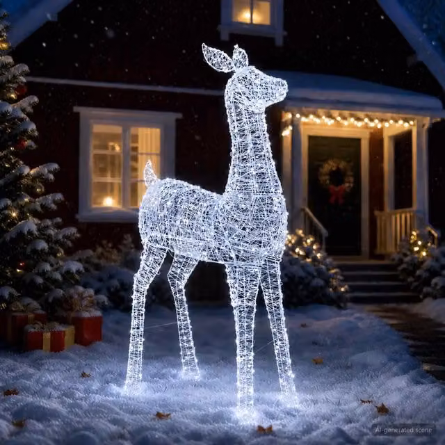 Renna di Natale luminosa a LED LOVIISA 900 LED Bianco freddo 42049483