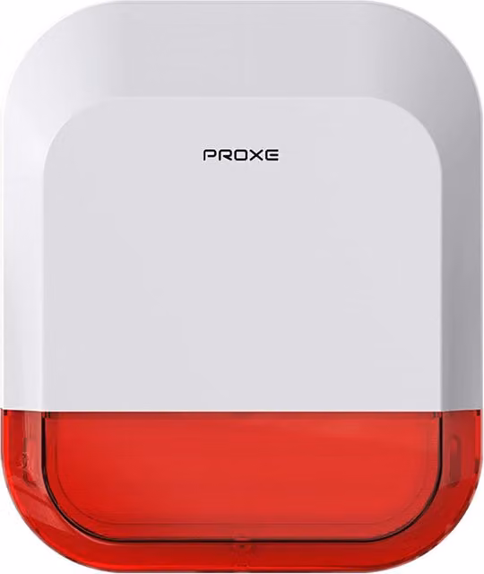 Sirena da esterno wireless Proxe per centralina allarme, colore bianco, potenza 115 dB