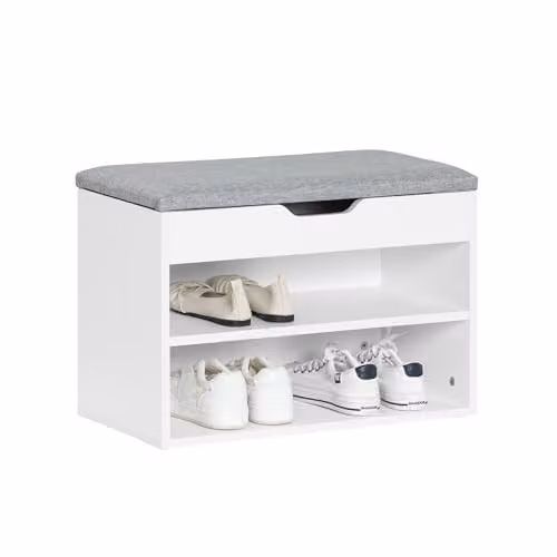 SoBuy Panca scarpiera con cuscino 60x30x44cm per ingresso