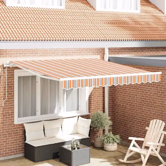 Tenda retrattile Multicolore 350 x 250 cm Tessuto e Alluminio 3330287