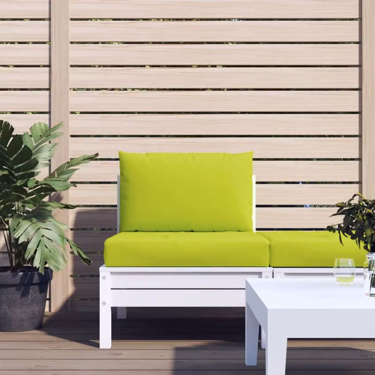 Set di 2 cuscini per pallet vidaXL in tessuto Oxford verde, impermeabili e traspiranti, L/P: 60 x 60 cm