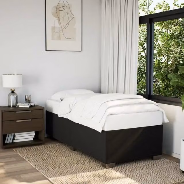 Struttura Letto Design Mania con Giroletto in Tessuto Nero L 80 x P 200 cm – 1