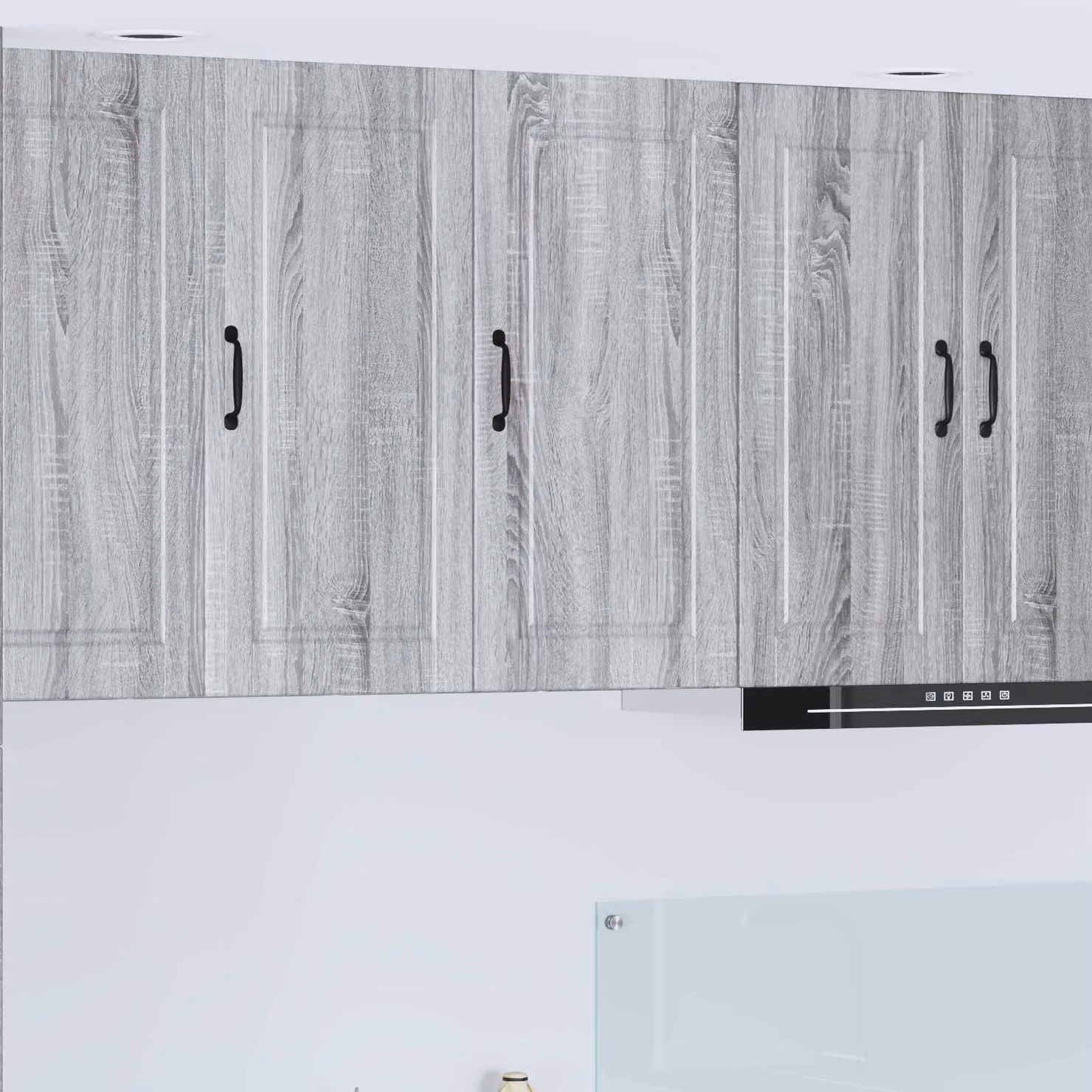 vidaXL Armadietto a muro PORTO moderno Grigio Sonoma con ante a battente e ripiani interni L/P/H: 40 x 31 x 80 cm