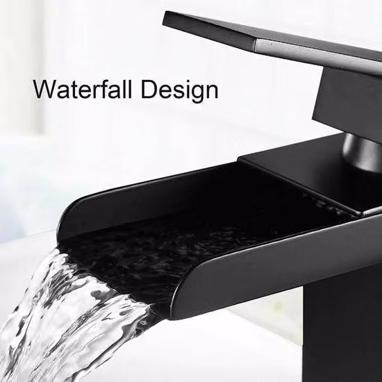 Rubinetto per acqua ad alta pressione, rettangolare, nero, in acciaio inossidabile, per bagno, rubinetto, a forma di leone, regolatore di temperatura dell'acqua a forma di leone