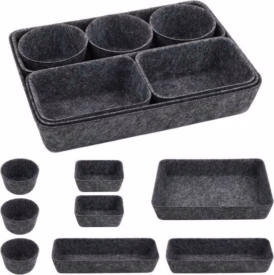 Organizer modulare per il bagagliaio, grigio scuro, 8 pezzi