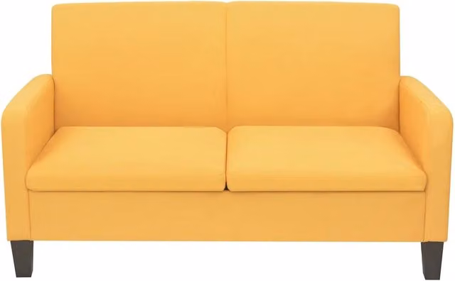 Divano | Divano da soggiorno | Sofa a 2 Posti 135x65x76 cm Giallo