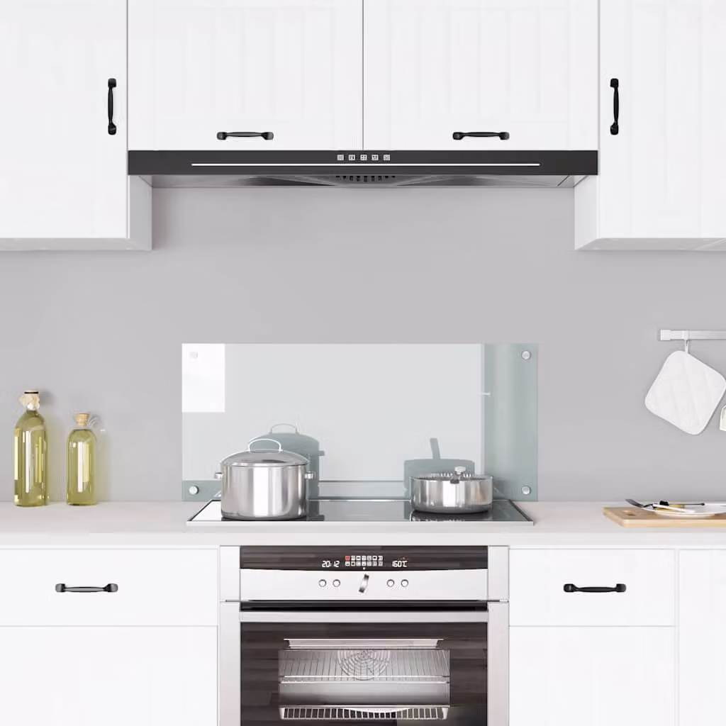 Paraschizzi per Cucina vidaXL in Vetro Temperato Trasparente L: 90 cm, H: 40 cm – 1