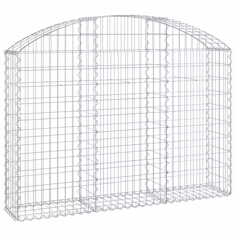Cesto Gabbione ad Arco 150x30x100/120 cm Ferro Zincato