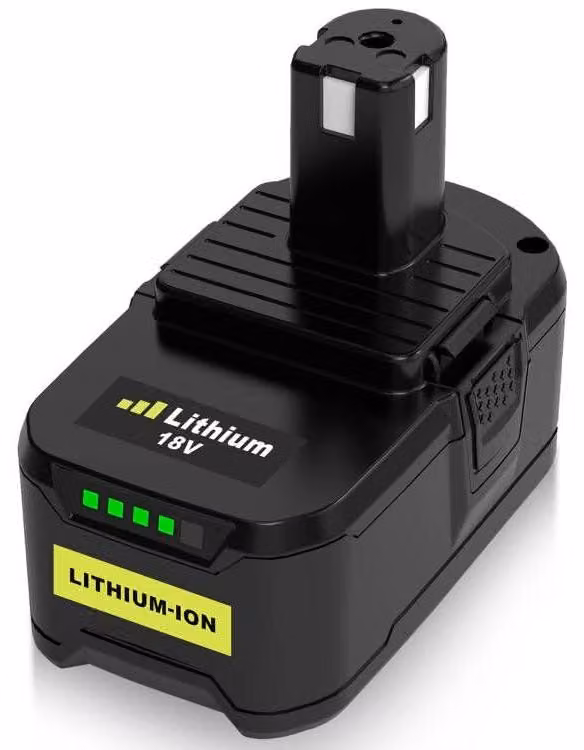 Batteria di ricambio da 18 V, 5,5 Ah, modello P108, compatibile con gli utensili Ryobi da 18 V