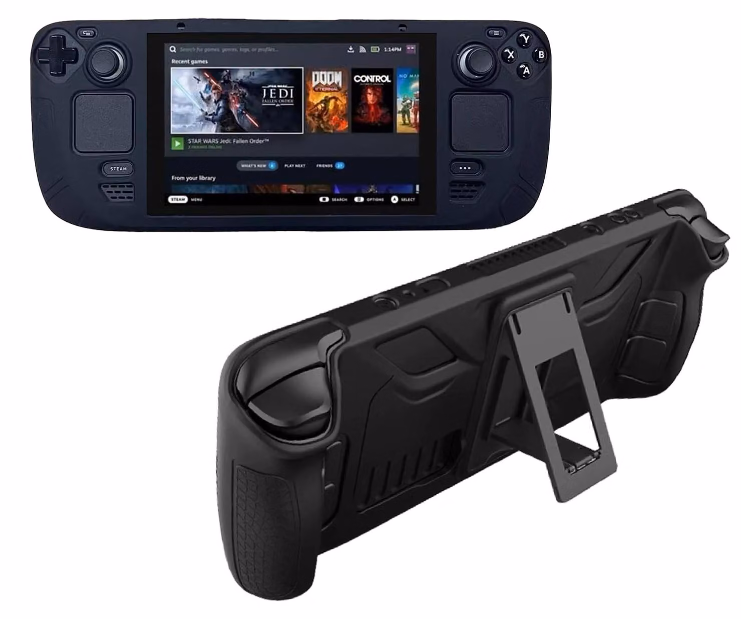 Custodia protettiva in silicone per Steam Deck/OLED - Nera