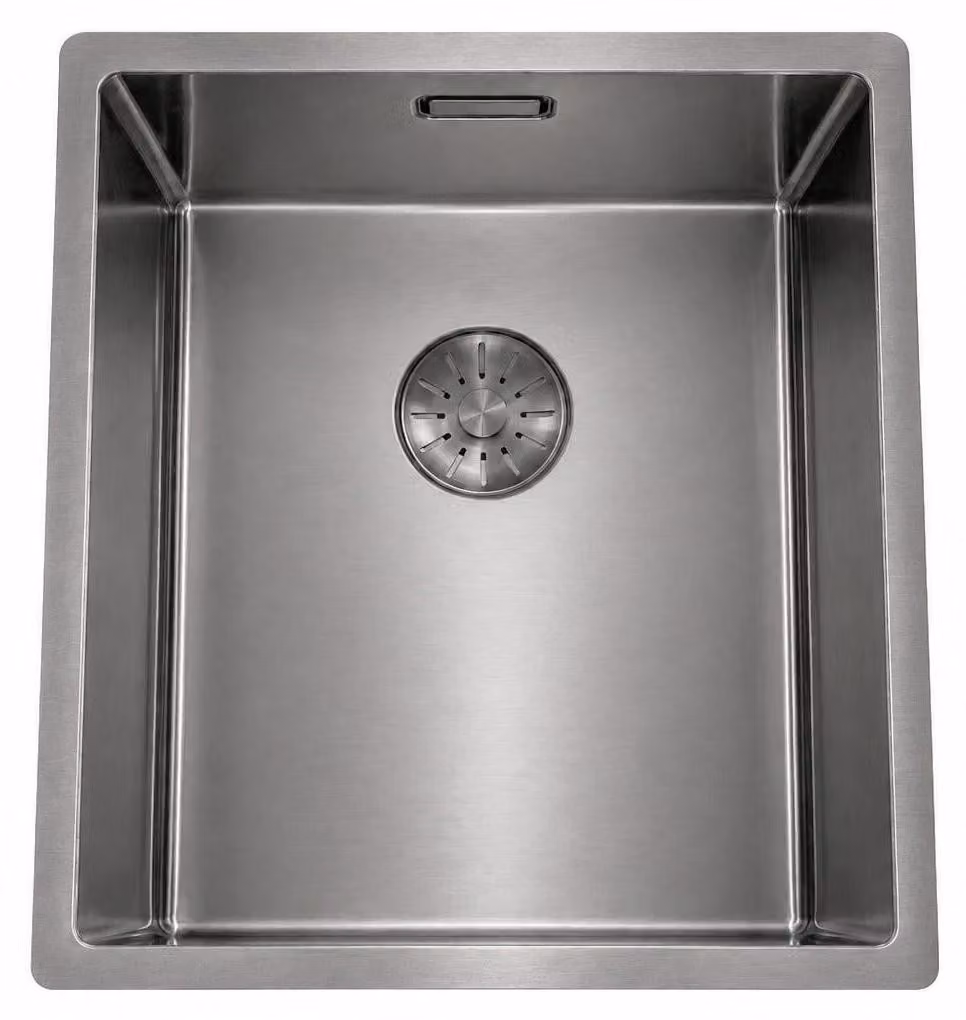 Lavello Pure.Sink Comfort PVD Gun Metal 34x40 cm, da incasso, a filo piano e da appoggio PCM3440-61