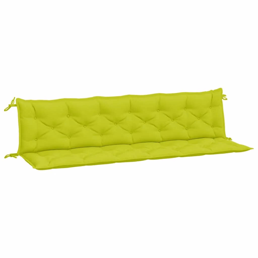 Cuscino per Panca Verde Intenso 200x(50+50)x7 cm Tessuto Oxford