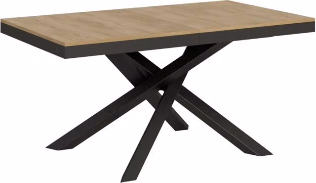 Tavolo allungabile Itamoby Volta Evolution in rovere con telaio antracite L/P: 90 x 160/264 cm – 1