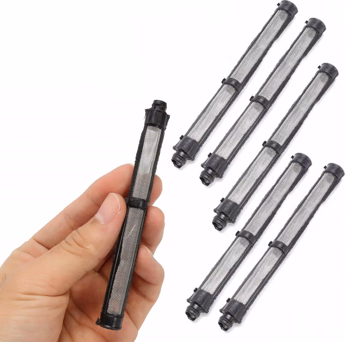 Rosfix Filtri a Dito 5x 60 Mesh, Neri per Spruzzatore di Vernice Graco FTX XTR Contractor