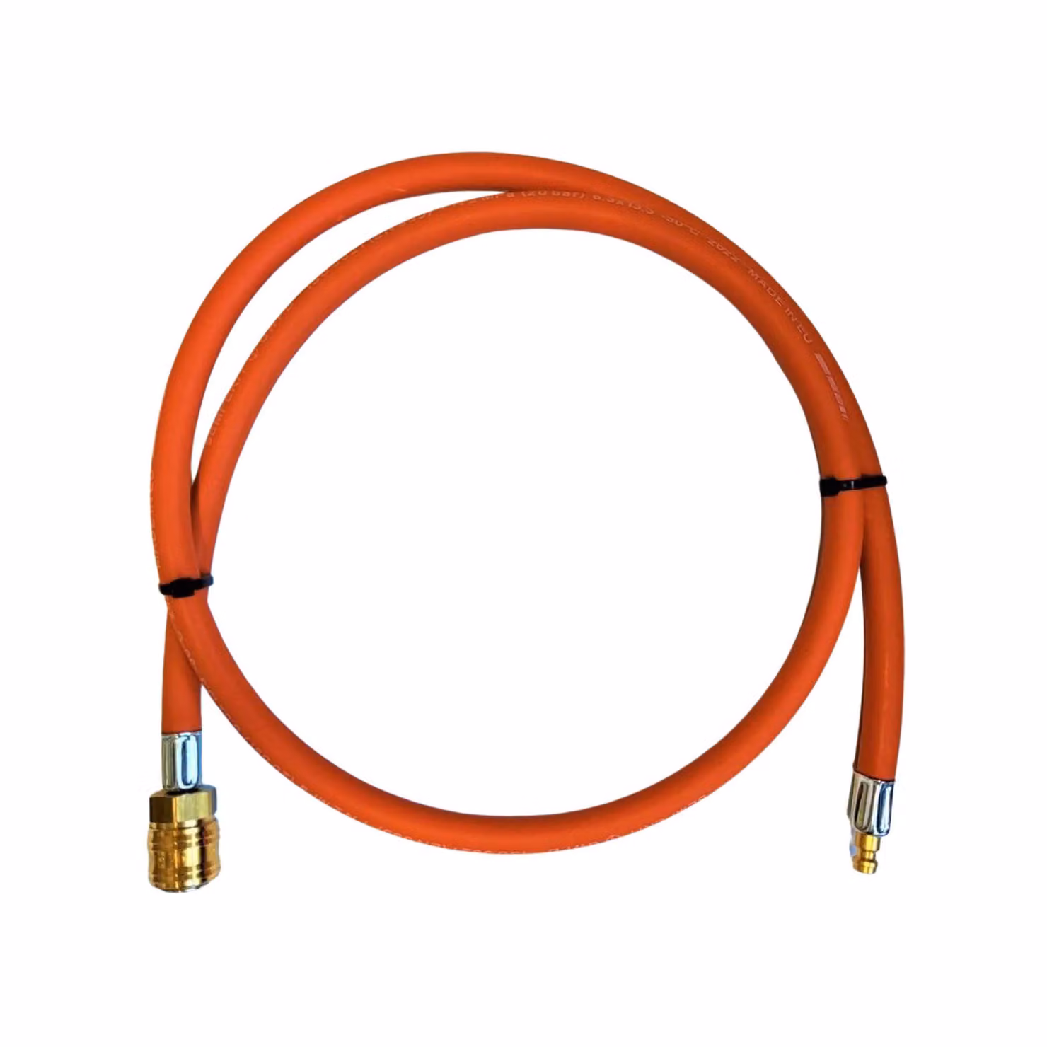 Tubo flessibile per gas propano-butano Zatechs con raccordo rapido 3 m 20 bar Ø6,3 mm RQS DN 7,2 tipo 26 manicotto x 8 mm spina fornello camper bruciatore