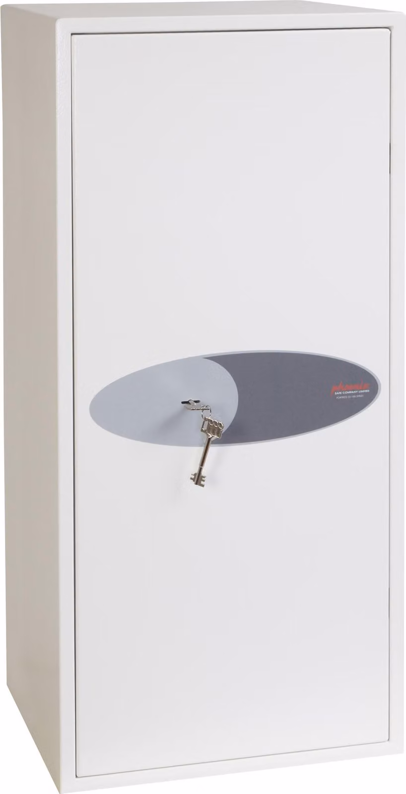 Phoenix Fortress KS0043K Cassaforte con serratura a chiave - 240 ganci - Bianco