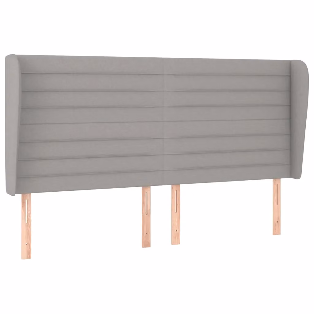 Testiera con Orecchie Design Mania in Tessuto Grigio Chiaro L: 203 cm, P: 23 cm, H: 118/128 cm – 2