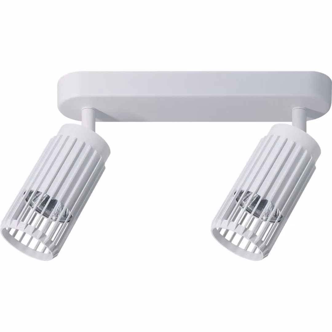 Striscia luminosa a soffitto due faretti bianchi VERTICAL 2xGU10 8W Milagro