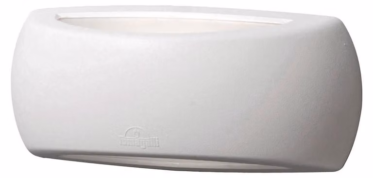 Applique ovale Francy, illuminazione esterna traslucida, attacco E27 - Fumagalli