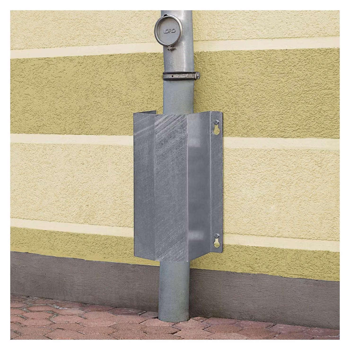 MORAVIA MORION Rohrschutz, feuerverzinkter Stah,l 500 mm, Wandmontage, Klein