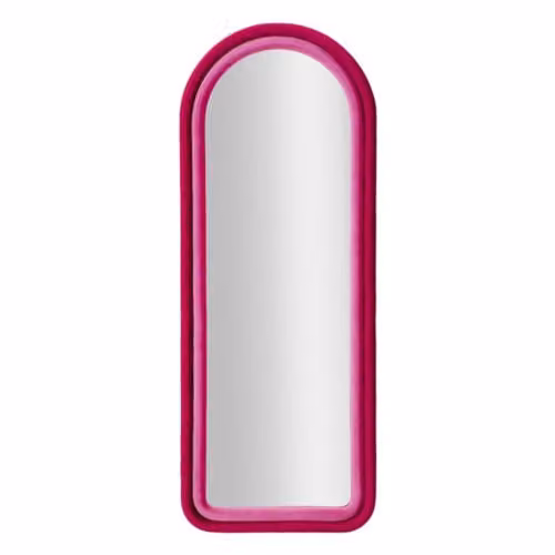 Specchiera CLOE con cornice rivestita in velluto Fuxia CM 60X4X160 Mauro Ferretti