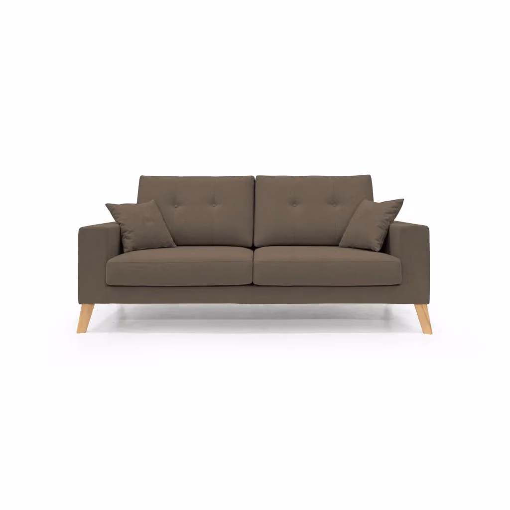 Divano moderno Danish in tessuto impermeabile marrone Divani.Store L: 206 cm – 2