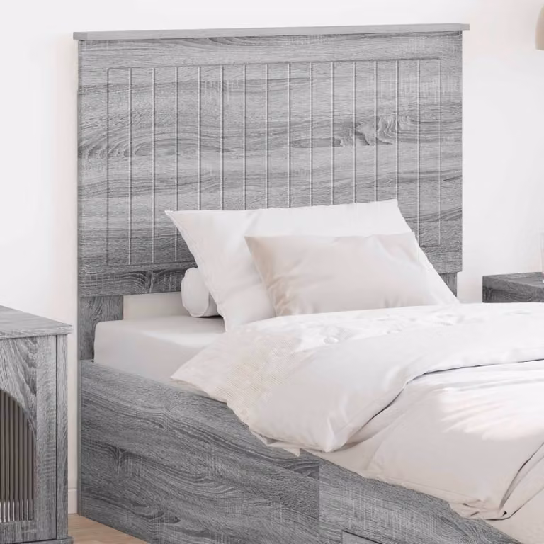 Testiera per letto moderna vidaXL in legno ingegnerizzato grigio opaco