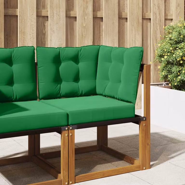 vidaXL Cuscino quadrato per divano da esterno in poliestere verde 50,5 x 50,5 cm