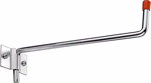 Gancio diritto a parete zincato, girevole 60 x 215 x 50 mm.