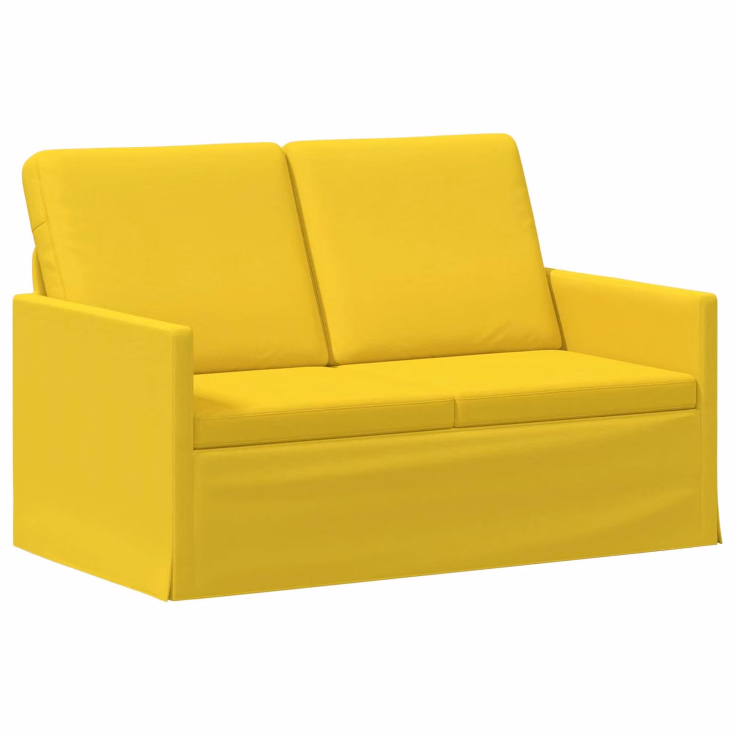 vidaXL Divano a 2 posti Moderno in Tessuto Giallo L: 130 cm, P: 81 cm, H: 82 cm