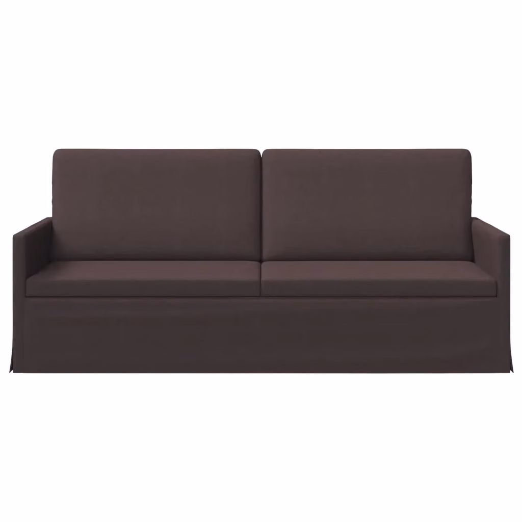 Divano a 3 posti moderno vidaXL in tessuto marrone con struttura in metallo L: 190 cm, P: 81 cm, H: 82 cm – 2