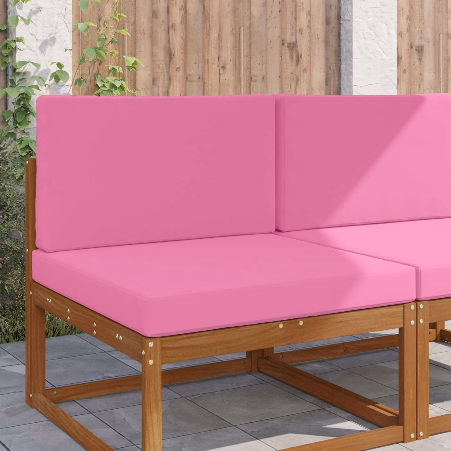 vidaXL Cuscino per divano da esterno moderno in poliestere rosa L/P: 80 x 80 cm