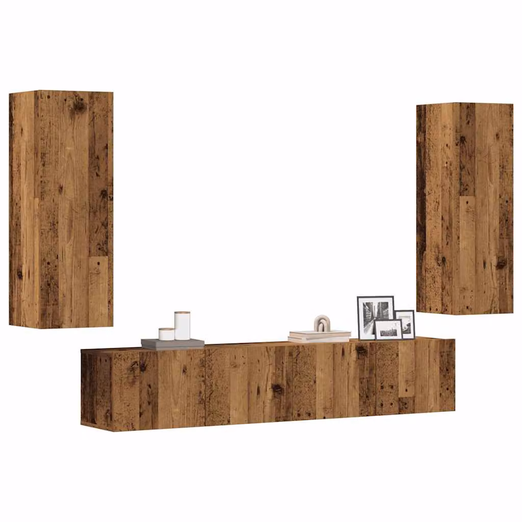 Mobile TV da parete vidaXL in legno multistrato e MDF, colore marrone, stile moderno per il tuo soggiorno